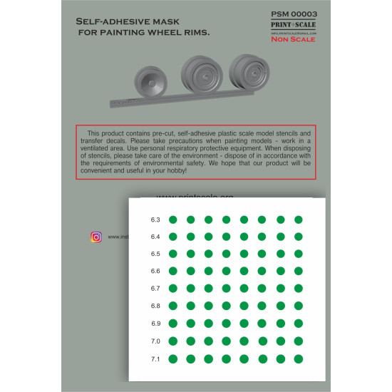 Self-Adhesive Wheel Rim Mask D. 6.3-7.1 PSM00003