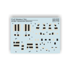 P-47D Bubbletop D-Day Invasion Stripes 144-026 1/144