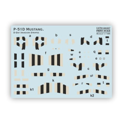 P-51D Mustang D-Day Invasion Stripes 144-027 1/144