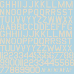 USAF Modern stencil letters & numbers. White 32-001 Scale 1/32