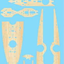3d Printed Wooden Decks For Trumpeter Hms Dreadnought 3d350-002 Scale 1-350