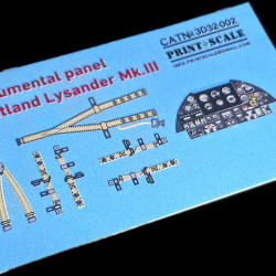 Westland Lysander Mk.III Instrument Panel 3D32-002 Scale 1/32