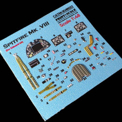 Spitfire Mk.VIII for Eduard Kit Instrument Panel 3D48-022 Scale 1/48