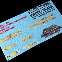Republic P-47D Thunderbolt "Bubbletop" for Tamiya Kit Instrument Panel 3D48-023 Scale 1/48