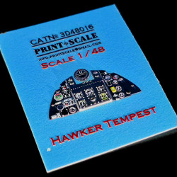 Instrumental panel Hawker Tempest 3D48-016 Scale 1/48