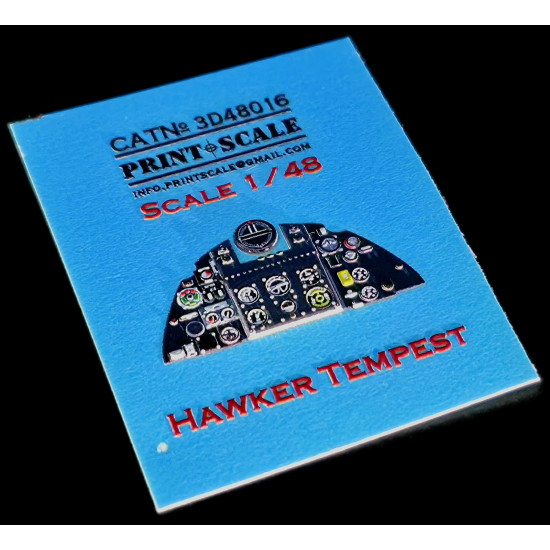 Instrumental panel Hawker Tempest 3D48-016 Scale 1/48