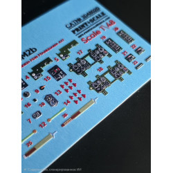 Mitsubishi A6M2b Instrument Panel 3D48-020 Scale 1/48