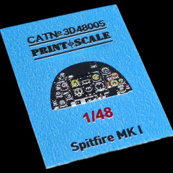Instrumental panel Spitfire Mk. l 3D48-005 Scale 1/48