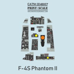 Instrumental panel F-4S Phantom II 3D48-007 Scale 1/48