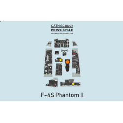 Instrumental panel F-4S Phantom II 3D48-007 Scale 1/48