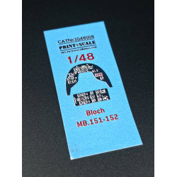 Instrumental panel Bloch MB.151/152 3D48-008 Scale 1/48