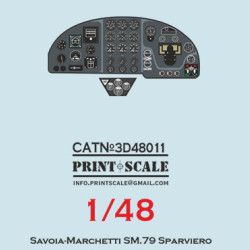 Instrumental panel Savoia-Marchetti SM.79 3D48-011 Scale 1/48