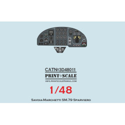 Instrumental panel Savoia-Marchetti SM.79 3D48-011 Scale 1/48