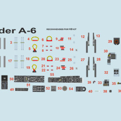 Instrumental panel Grumman A-6 Intruder 3D48-014 Scale 1/48