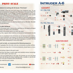 Instrumental panel Grumman A-6 Intruder 3D48-014 Scale 1/48