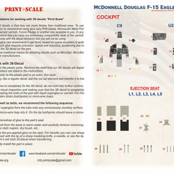 Instrumental panel F-15C Eagle 3D48-015 Scale 1/48