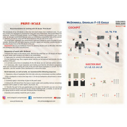 Instrumental panel F-15C Eagle 3D48-015 Scale 1/48