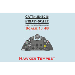 Instrumental panel Hawker Tempest 3D48-016 Scale 1/48