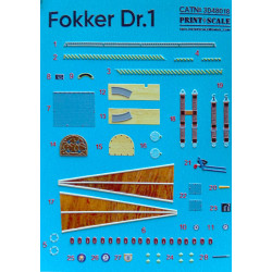 Instrument panel Fokker Dr.1 3D48-018 Scale 1/48