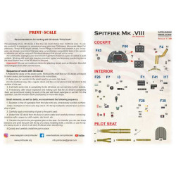 Spitfire Mk.VIII for Eduard Kit Instrument Panel 3D48-022 Scale 1/48