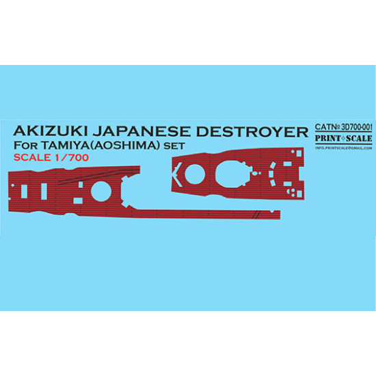 Akizuki Japanese Destroyer 3d700-001 Scale 1-700