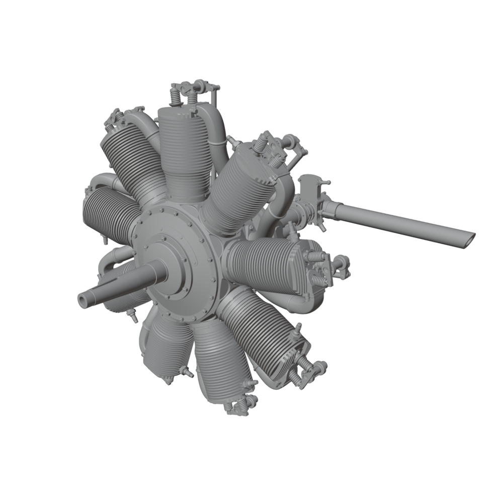 Ur Engine Oberursel UR.II Aircraft Engine PSR48034 1/48
