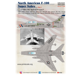 North American F-100 Super Sabre Part-1 48-237 Scale 1/48