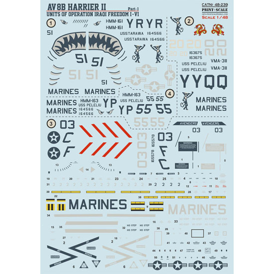 AV-8 Harrier II Part-1 48-239 Scale 1/48