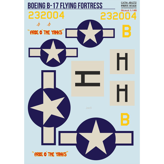 Boeing B-17 Flying Fortress 48-272 Scale 1:48