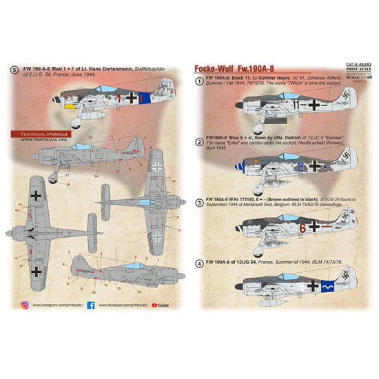 Focke Wulf FW 190A-8 Part-2 48-283 Scale 1/48 Focke Wulf FW 190A-8 Part-2 48-283 Scale 1/48