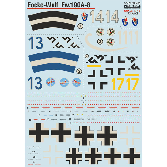 Focke Wulf FW 190A-8 Part-2 48-284 Scale 1/48
