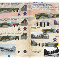 Wing Commander Typhoons and Tempests of the 2 nd TAF Part-1 48-294 Scale 1/48