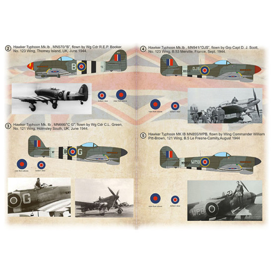 Wing Commander Typhoons and Tempests of the 2 nd TAF Part-1 48-294 Scale 1/48