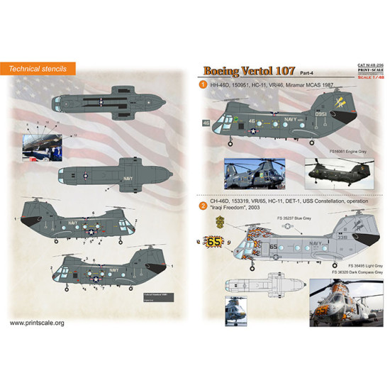 Boeing-Vertol 107 Part 4 48-296 Scale 1/48