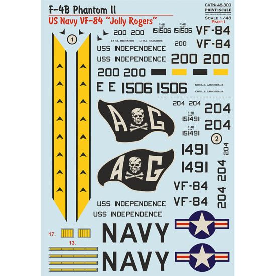 Phantom II. US NAVY VF-84 Jolly Rogers Part 1 48-300 Scale 1/48