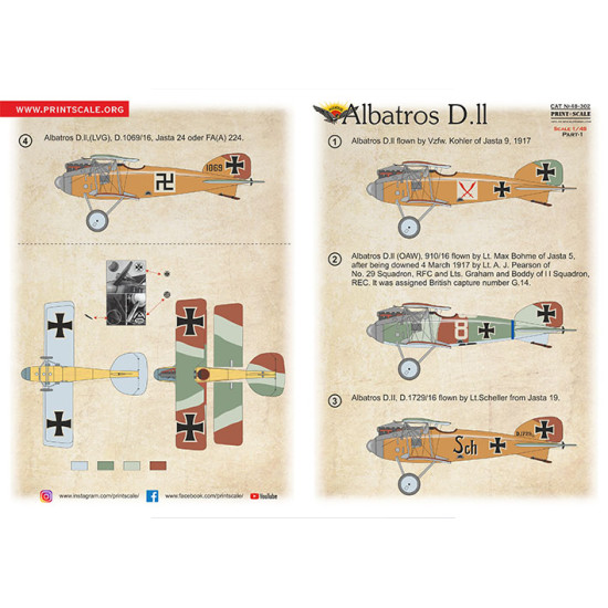 Albatros D.ll Part-1 48-302 Scale 1/48