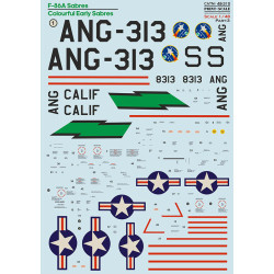 F-86A Colorful Early Sabres The complete set 2 leaf Part 3 48-310 Scale 1/48
