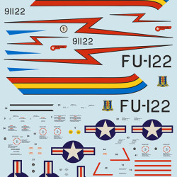 F-86A Colorful Early Sabres The complete set 2 leaf Part 4 48-311 Scale 1/48