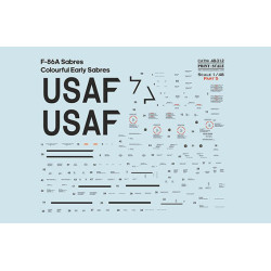 F-86A Colorful Early Sabres The complete set 2 leaf Part 5 48-312 Scale 1/48