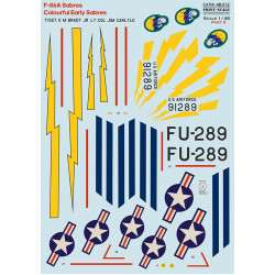 F-86A Colorful Early Sabres The complete set 2 leaf Part 5 48-312 Scale 1/48