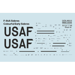 F-86A Sabres Colourful Early Sabres Part-6 48-313 Scale 1/48