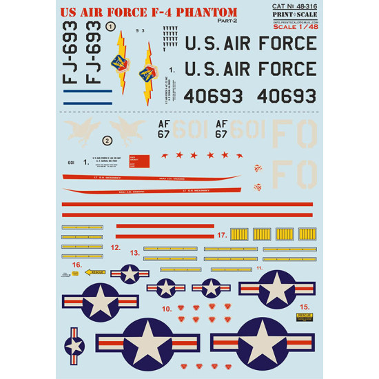US Air Forces F-4 Phantom Part 2 48-316 Scale 1/48 US Air Forces F-4 Phantom Part 2 48-316 Scale 1/48