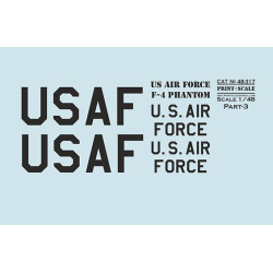 US Air Forces F-4 Phantom Part 3 48-317 Scale 1/48