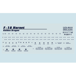F-18 Hornet Part 1 The complete set 1.5 leaf 48-318 Scale 1/48