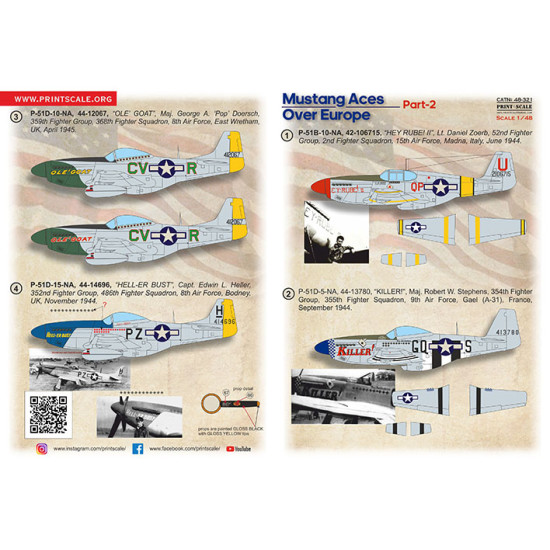 Mustang Aces Over Europe Part 2 / 48-321 / Scale 1/48