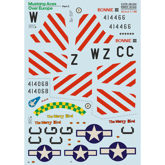 Mustang Aces Over Europe Part 3 48-322 Scale 1/48