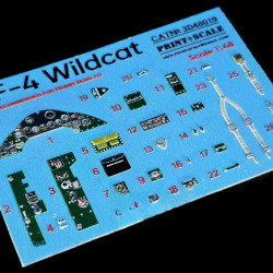 Instrumental panel F4F-4 Wildcat 3D48-019 Scale 1/48