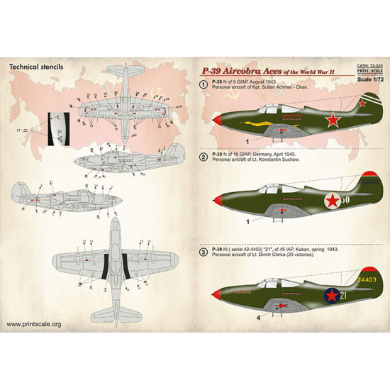 P-39 Aircobra Aces of the World War II 72-333 Scale 1/72 P-39 Aircobra Aces of the World War II 72-333 Scale 1/72