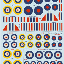 British National Insignia. Hawker Hurricane 72-445 Scale 1/72 