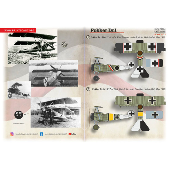 Fokker Dr I 72-504 Scale 1/72 Fokker Dr I 72-504 Scale 1/72